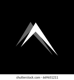 two arrows up design logo vector