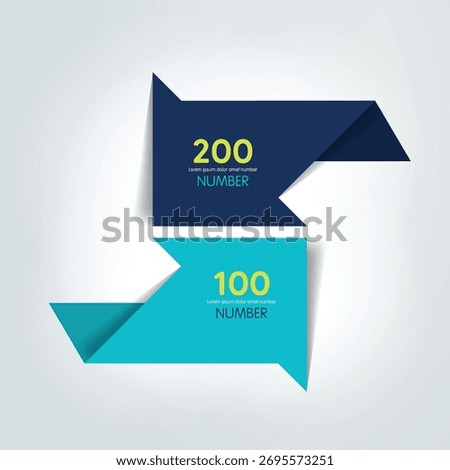 Two arrows in different direction infographic, chart, scheme, diagram.