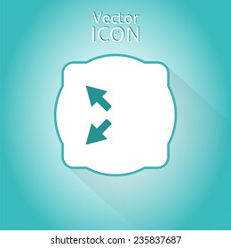 Two arrows. Direction sign. Flat design style. Made in vector