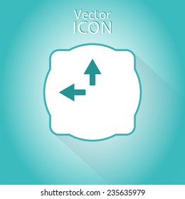 Two arrows. Direction sign to the left and right. Flat design style. Made in vector