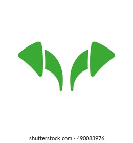 Two arrows direction signs icon. Vector illustration EPS 10.