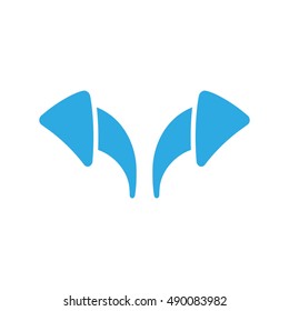 Two arrows direction signs icon. Vector illustration EPS 10.