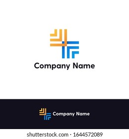 two arrows facing each other with line style and use different colors. 