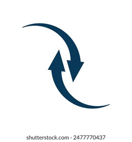 dos flechas. estilo de diseño plano. Adecuado para diseños de protección de datos, presentaciones, informes, iconos, etc. Plantilla de diseño de Vector