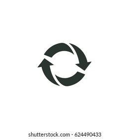 two arrows form circle shape vector