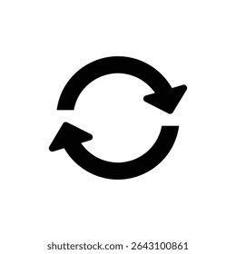 Two arrows forming circle icon for refresh or sync