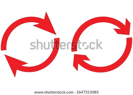 Two arrows forming circle icon for refresh. Browser refresh icon symbolizing reload or update page. eps 10