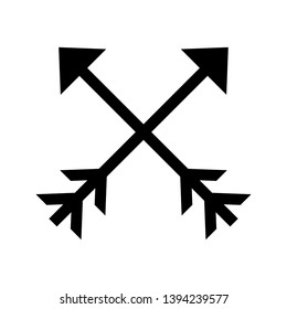 Two arrows Glyph black icon
