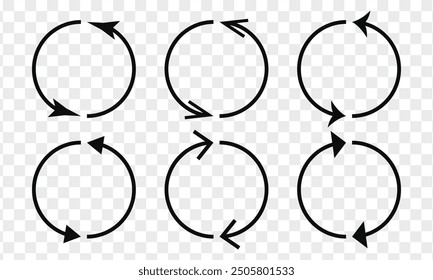 Dos flechas dan la vuelta. Icono de forma de círculo moderno sobre fondo aislado. Cambio de divisas, transferencia, símbolo de reciclaje, energía del Renovar, recarga de Web, concepto de cambio, proceso de actualización. Icono de doble flecha. Eps 10.