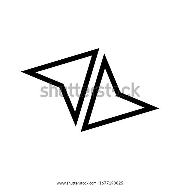 Two\
Arrows. GPS. Navigation icon.Vector\
illustration