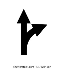 two arrows icon symbol vector on white background