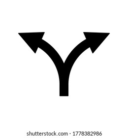 two arrows icon symbol vector on white background