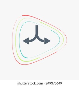 Two arrows. Left or right direction. Flat design style. Made vector illustration