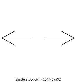 Two arrows left and right vector icon, eps 10