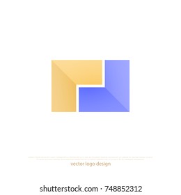 two arrows, minimalist icon. vector indicator logo design, corporate identity. abstract arrow symbol, creative logotype. pointer sign