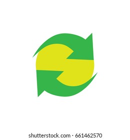two arrows opposite direction symbol logo vector