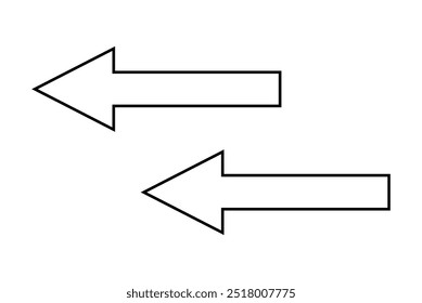 Dos flechas apuntan en direcciones opuestas, destacando conceptos de movimiento, intercambio o dualidad. Ideal para el transporte, la comunicación, el intercambio, la elección, la navegación.