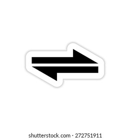two arrows pointing in different directions icon on a white background with shadow 