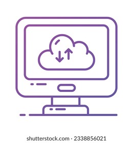 Two arrows pointing opposite direction indicating the synchronization or transfer of data between multiple devices or locations
