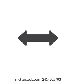 Two arrows pointing in opposite directions vector icon. filled flat sign for mobile concept and web design. Double Arrow glyph icon. Symbol, logo illustration. Vector graphics