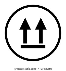 two arrows up sign  - black vector icon