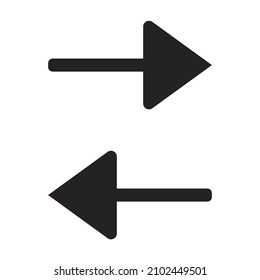 two arrows sign symbol facing left and right