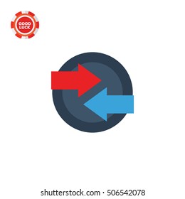 Two Arrows Sign Vector Icon