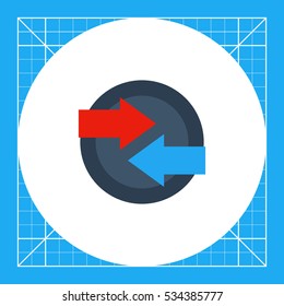 Two Arrows Sign Vector Icon