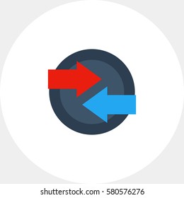 Two Arrows Sign Vector Icon