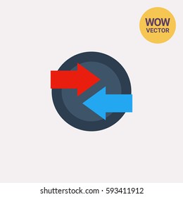 Two Arrows Sign Vector Icon