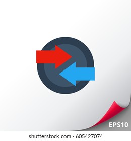 Two Arrows Sign Vector Icon