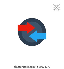 Two Arrows Sign Vector Icon
