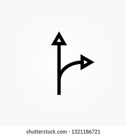 Two Arrows Splitting From One