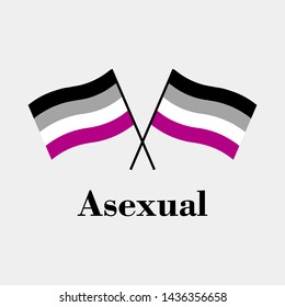 Two asexual flags on a white background, vector