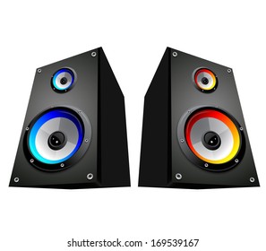 Dos altavoces de audio 