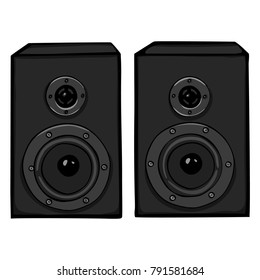 Two audio speakers