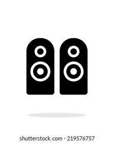 Two audio speakers icon on white background. Vector illustration.