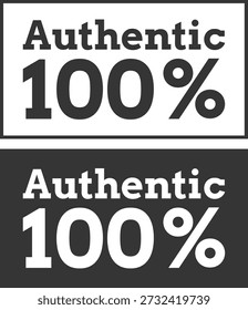 Dos etiquetas de porcentaje auténticas mostradas en diseño simple con tipografía en negrita