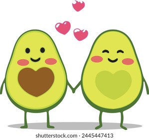 Two Avacado vector illustration art 