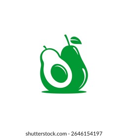 Two avocado fruit logo design 