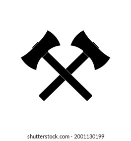 Dos ejes en negro sobre fondo blanco. Una imagen vectorial.