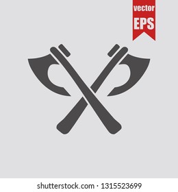 Two axes icon.Vector illustration.