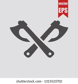Two axes icon.Vector illustration.