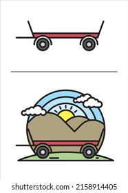 Zweiachsenbahntrailer-Symbol