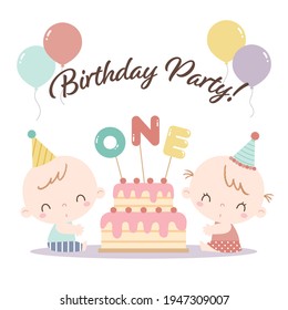 Happy Birthday Twins Stock Illustrations Images Vectors Shutterstock