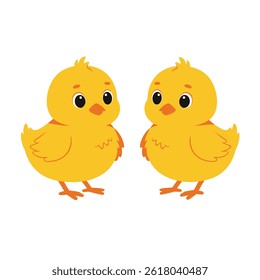 Ícone isolado do vetor dianteiro de dois filhotes. Ilustração de emoji de filhote.