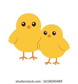 Ícone isolado do vetor dianteiro de dois filhotes. Ilustração de emoji de filhote.