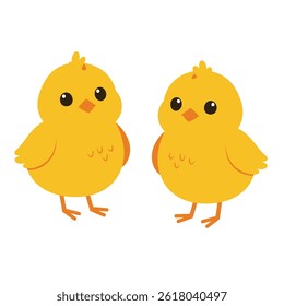 Ícone isolado do vetor dianteiro de dois filhotes. Ilustração de emoji de filhote.