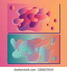 dos colores de fondo líquido divertido