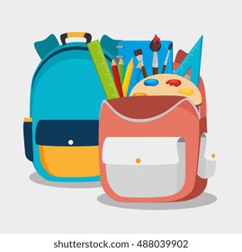 two backpack school bag design